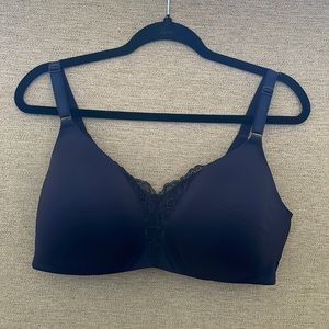 Torrid Curve Wireless Bar, Blue and Lace, Size 38 DDD